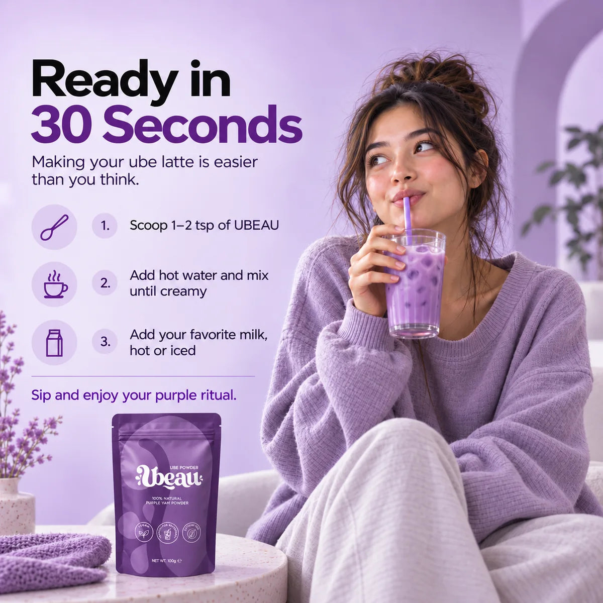 UBEAU™ Premium Organic Ube Powder